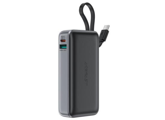 ACEFAST M7 PD 30W Fast Charging 10000mAh Power Bank Battery with USB-C Cable - Black